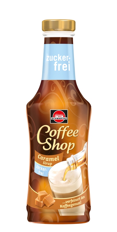 Schwartau Coffee Shop Caramel Zuker Frei - Karamelový sirup do kávy bez cukru 200ml