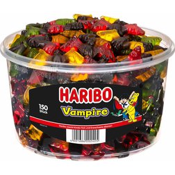 Haribo Vampires - Želé bonbony vampíři s lékořicí 1200g (dóza 150ks)