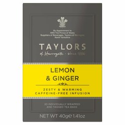 Taylors Lemon & Ginger Infusion 20 x 2,0g - Čaj s citronem a zázvorem 40g
