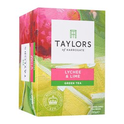Taylors Lychee & Lime Green - liči&limetky ochucený zelený čaj  20 x 1,5g