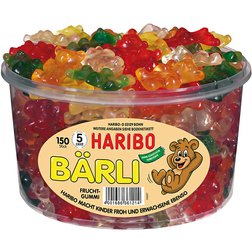 Haribo Bärli - Želé bonbony velcí medvídci 1200g (dóza 150ks)