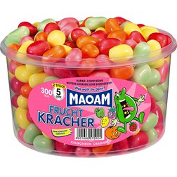 Haribo Maoam Frucht Kracher - Žvýkací bonbony 1200g (dóza 265ks)