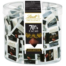 Lindt Excellence Minis Dark - Mini hořké čokoládky 70% 385g (dóza 70ks)