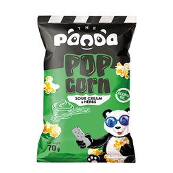 Panda Popcorn s příchutí zakysané smetany a bylinek 70g