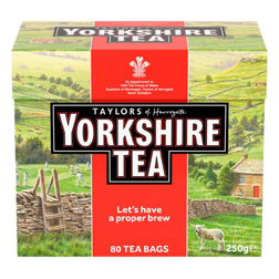 Yorkshire Tea 80 Tea Bags - Černý sáčkový čaj 80ks/250g