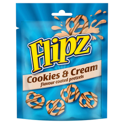 Flipz Mc Vities Cookies Creme preclíky polité polevou s příchutí sušenek a krému 90g